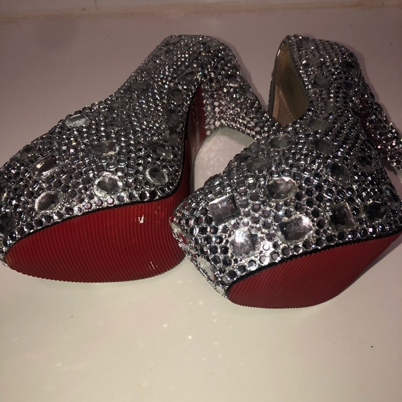 Wedding/birthday crystal red bottom pumps - Picture 5 of 8